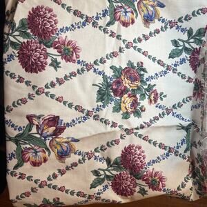 Waverly Garden Tour JULIET Cotton Fabric Floral Trellis VTG 1yd 42x54"
